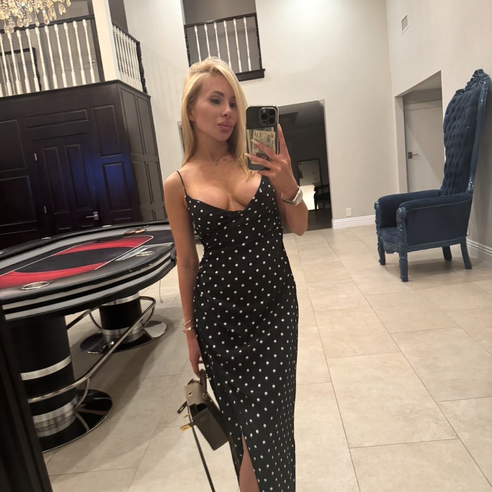 Zara Black Bodycon Midi Dress Spaghetti Strap